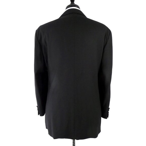 Polo Ralph Lauren Tuxedo Suit Men’s Black Wool Grosgrain Satin Lapel 48 Italy - Picture 5 of 15
